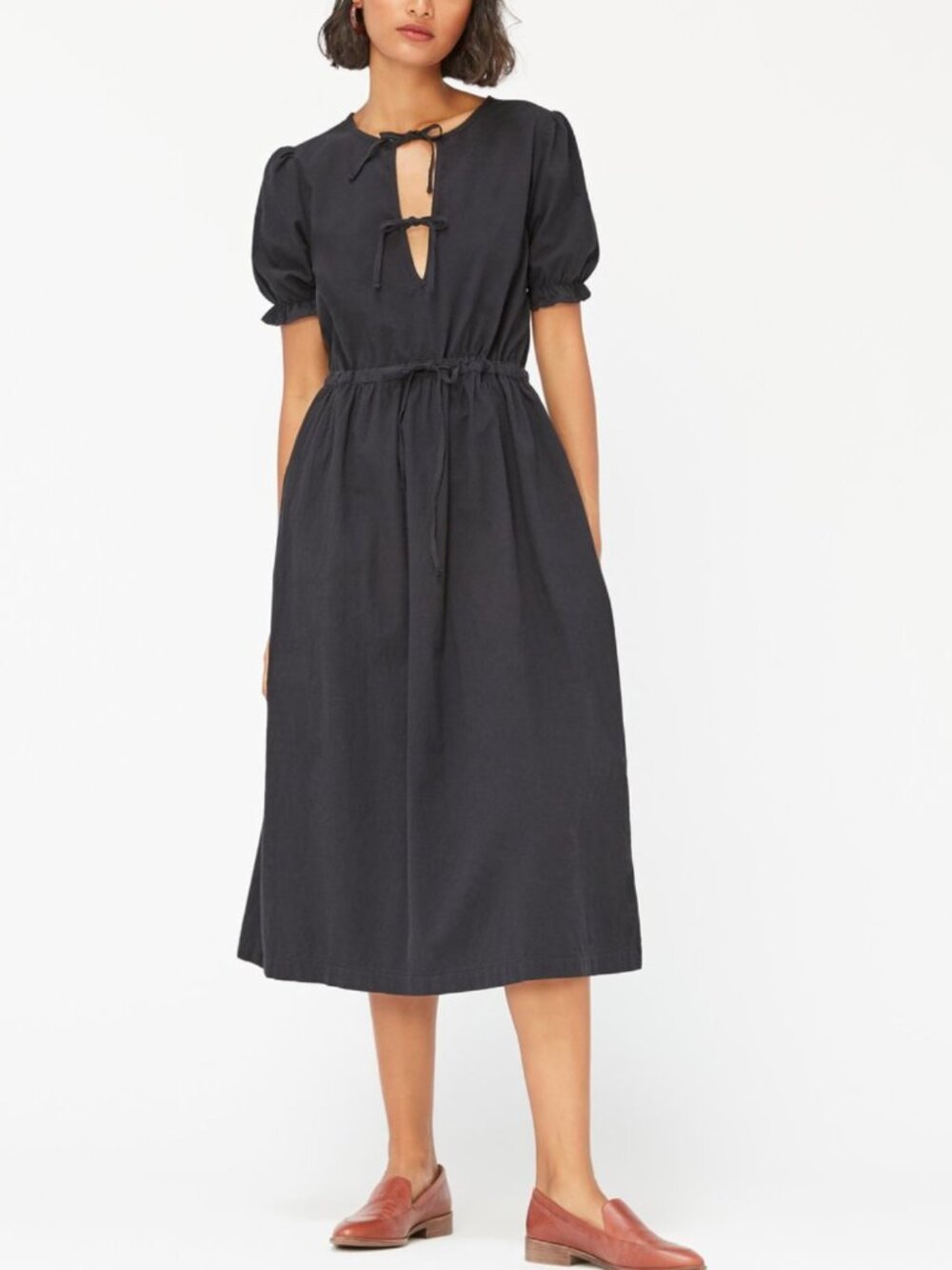 Lacausa Primavera Black Midi Dress